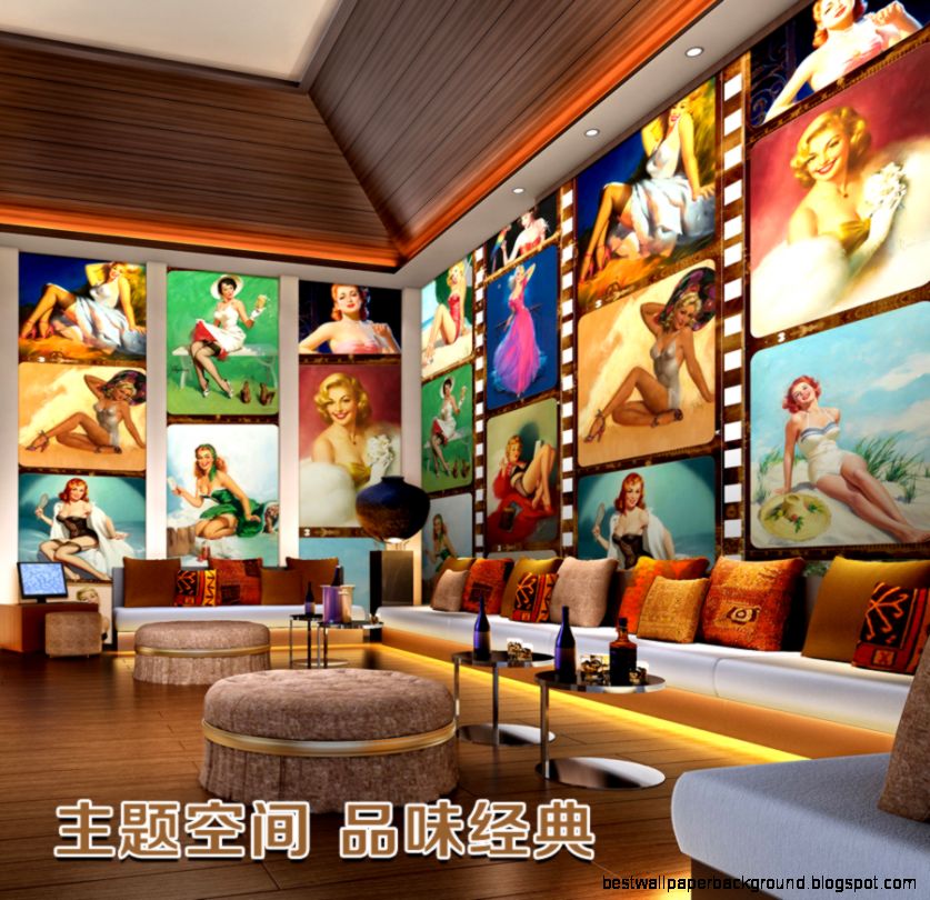 Buy Large mural theme space KTV Bar Cafe shop Buy Large mural theme space KTV Bar Cafe shop