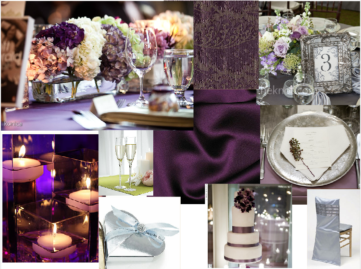 Each intern put together an inspiration board for a winter wedding with an