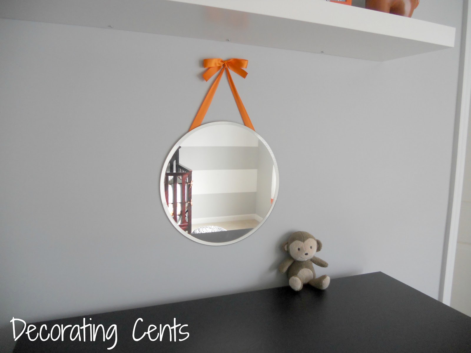 Hanging A Mirror With Ribbon