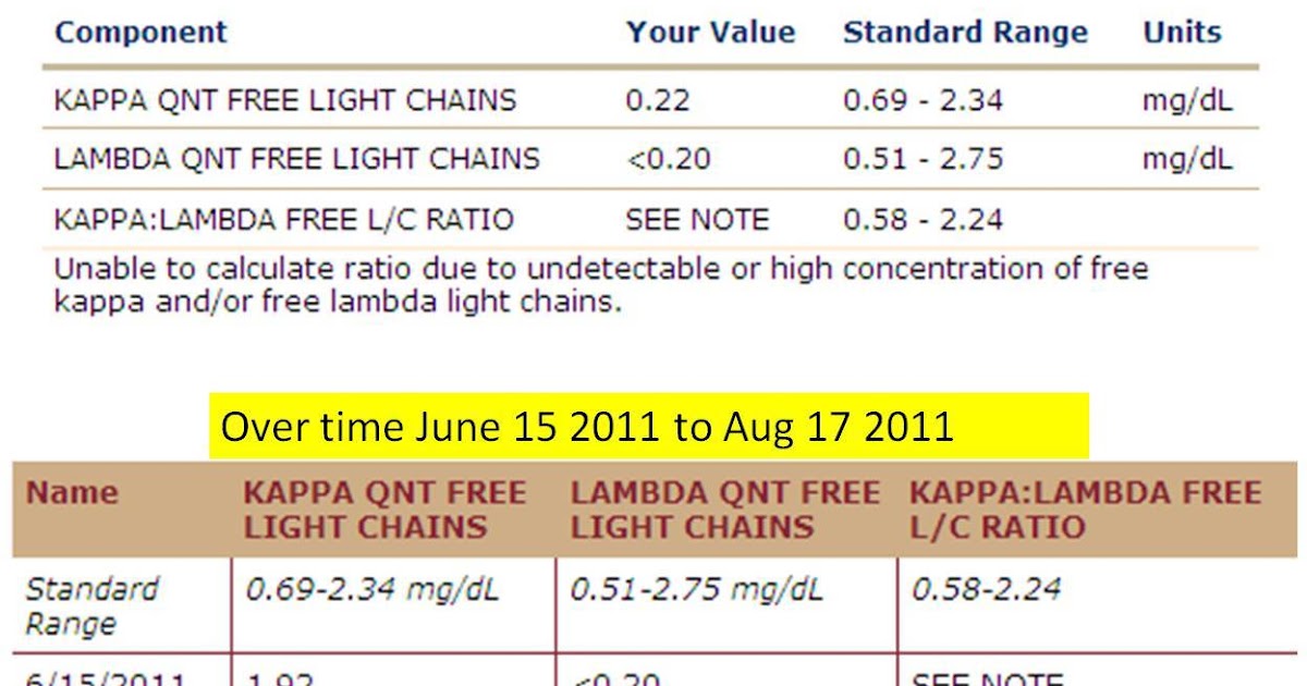 jm's Adventure with Multiple Myeloma KappaLambda Free Light Chains