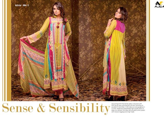Unique Krinkel Chiffon Lawn Dresses Collection 2014 Vol-1 by Al-Hamra Textile for Women