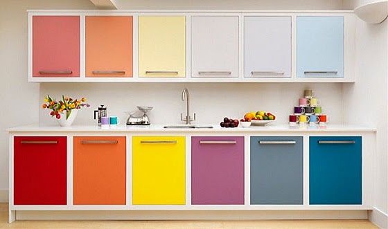 Colorful Kitchen Cabinets