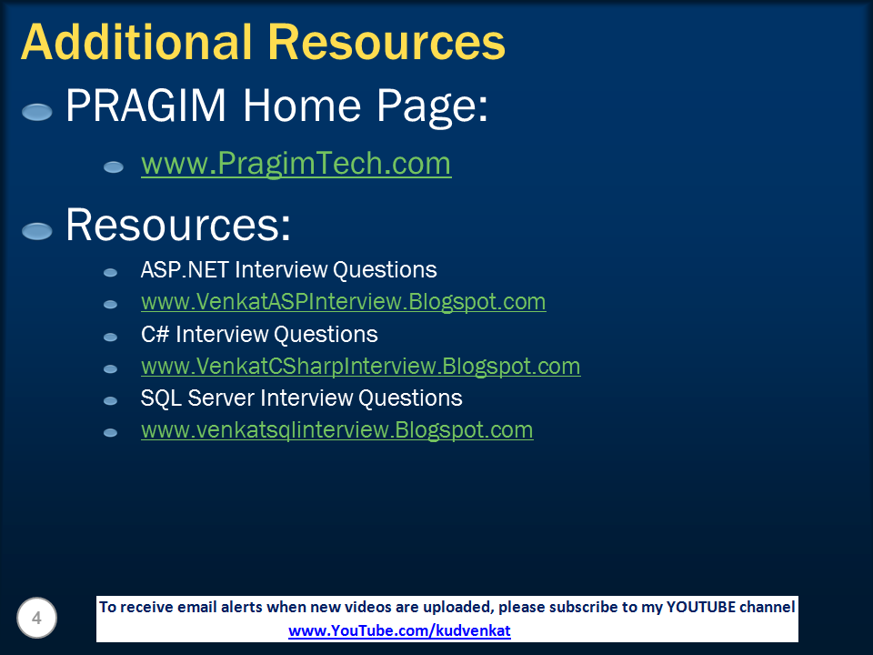 Interview Questions In .Net C# And Sql Server