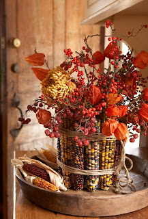 Corn Vase - 65+ Fall Decorating Inspiration