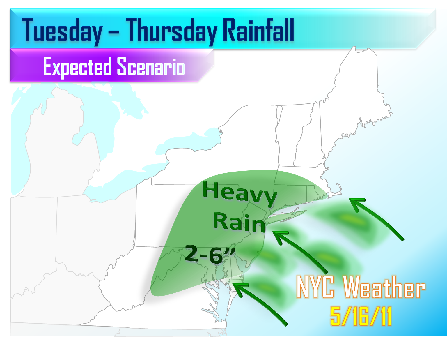 NYC Area Weather May 16, 2011 Storm Brings 4+ Inches Of Rain