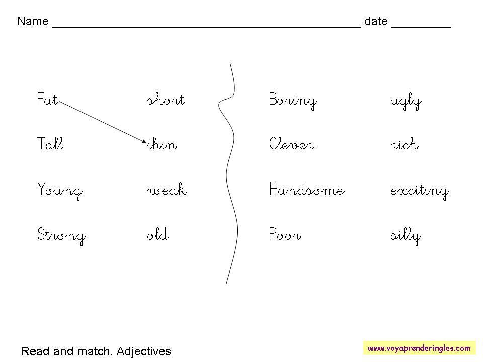 Adjetivos Fisicamente En Ingles