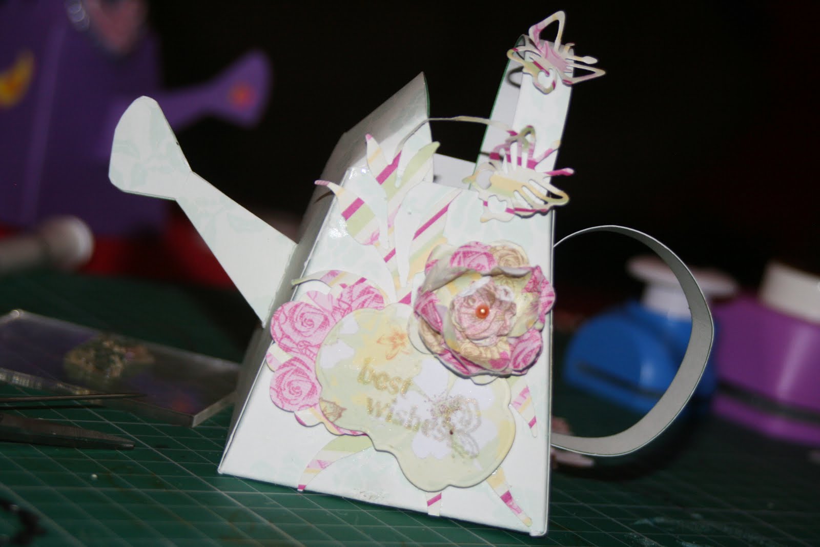 cats crafty mess Paper watering can