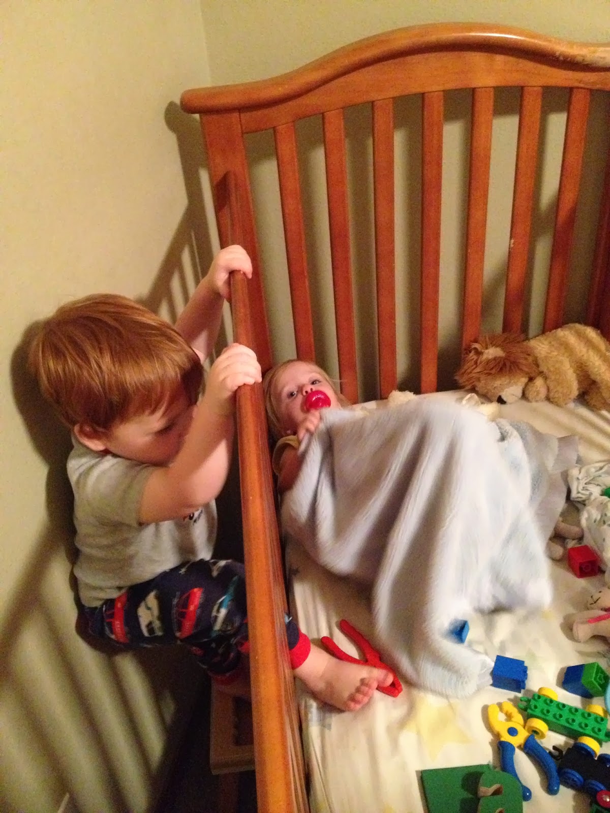 ' Climbing out of bed