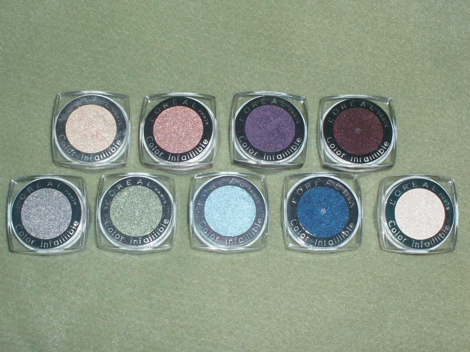 L'Oreal Infalliable eyeshadow. Creases on me, but works well if a good