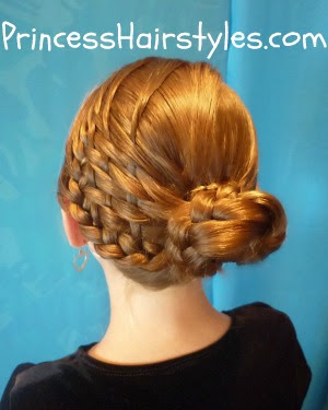 Basket Weave Braid Woven Bun Hairstyle Hairstyles For Girls