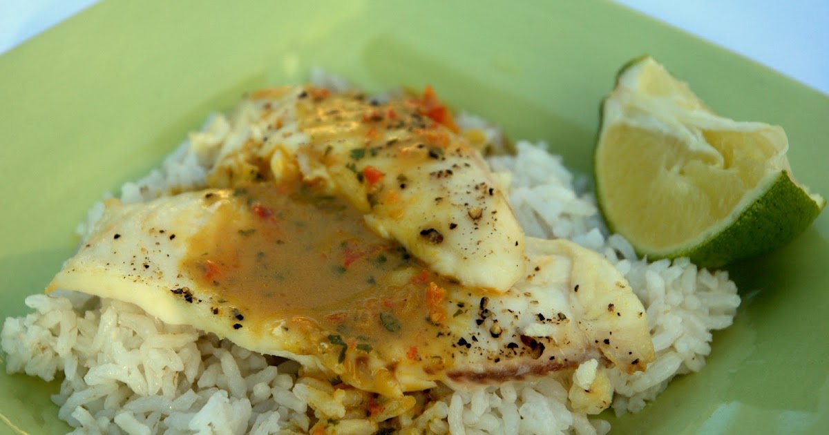 Spice Girl Tilapia with Coconut Curry Sauce and Coconut Jasmine Rice