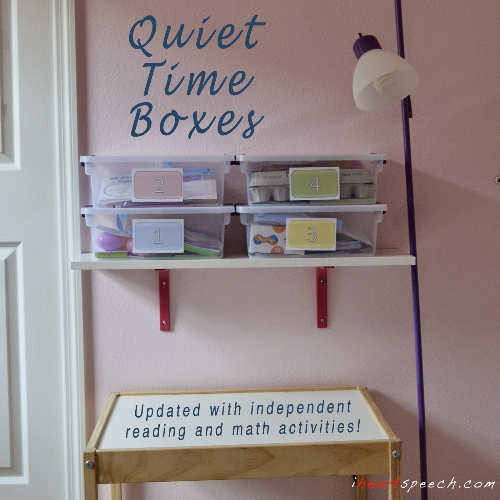 Quiet Time Boxes updated with independent reading