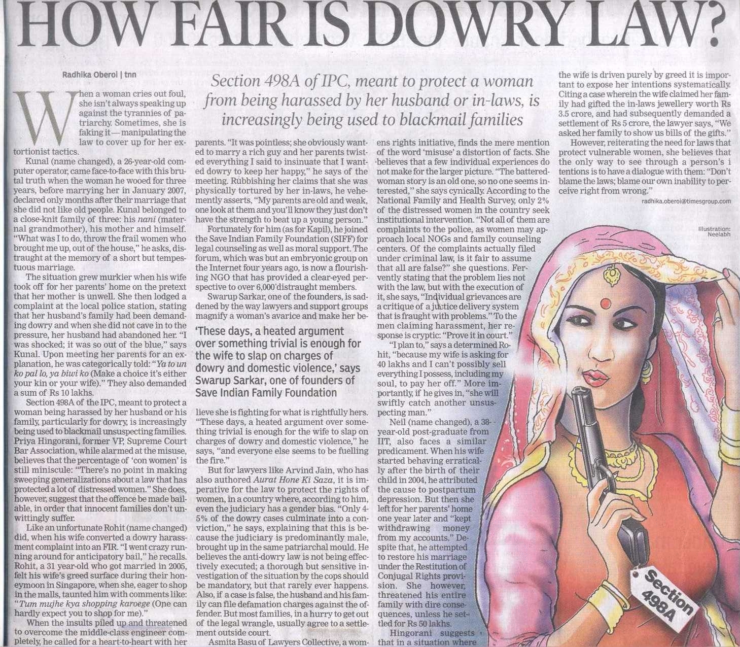 My Legal World How Fair Is Dowry Law