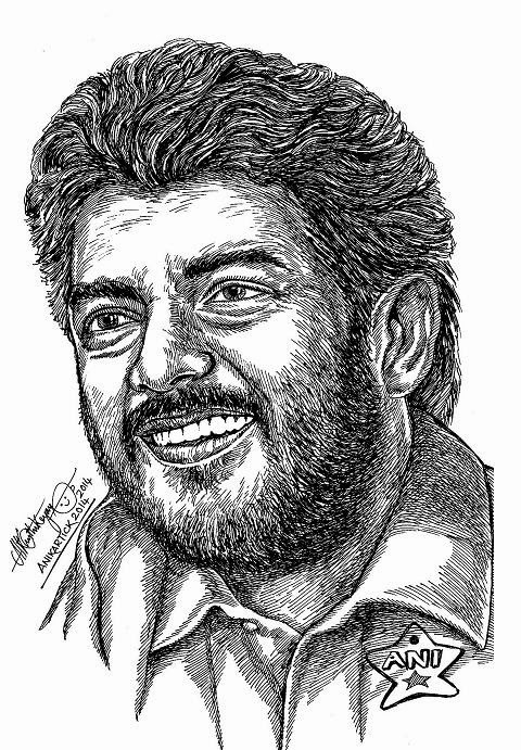 Art Drawing Illustration Painting Sketching Anikartick Ajith Kumar Indian Popular Actor Ultimate Star Portraits And Caricatire In My Drawings Artist Anikartick Chennai Tamil Nadu India Shalini ajith in red full sleeves simple yet stylish georgette anarkali and shamili in pink anarkali with heavy embellished yoke. art drawing illustration painting sketching anikartick