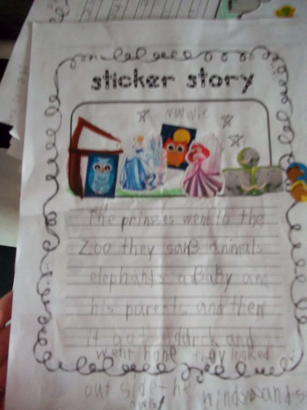 Sarah's First Grade Snippets Sticker Story Freebie A favorite center