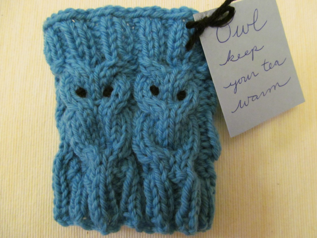 Sewing on Pins Owl Keep Your Cup Cozy