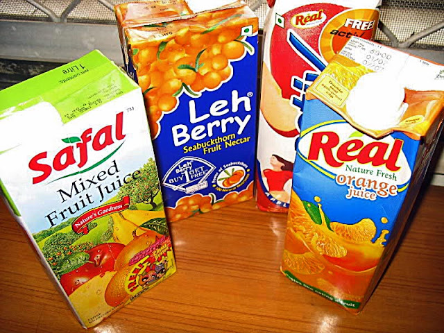 juices in tetrapacks