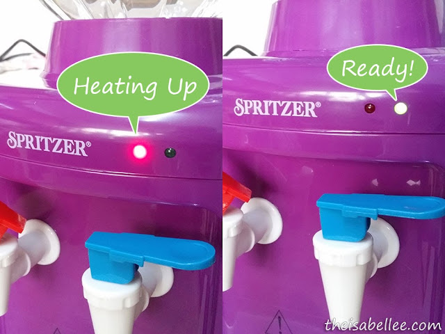 How to know if Spritzer Hot & Warm Mini Dispenser is ready