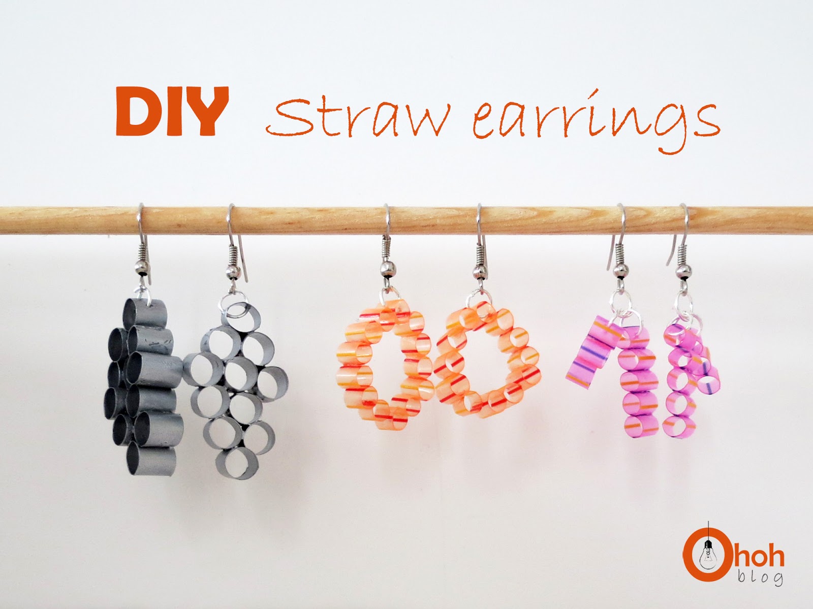 diy diy straw earrings ohoh diy diy straw earrings ohoh