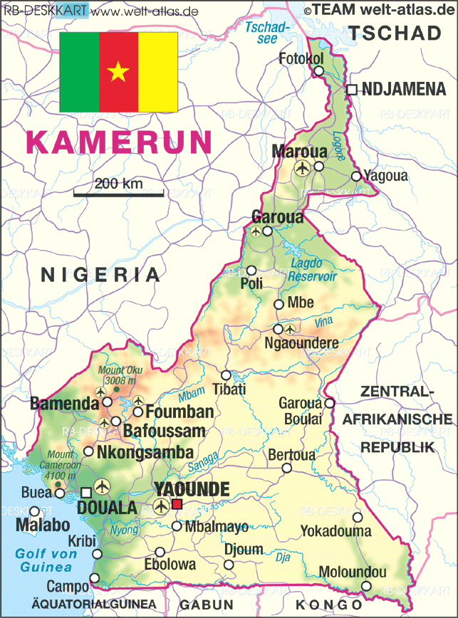 Karte von Kamerun