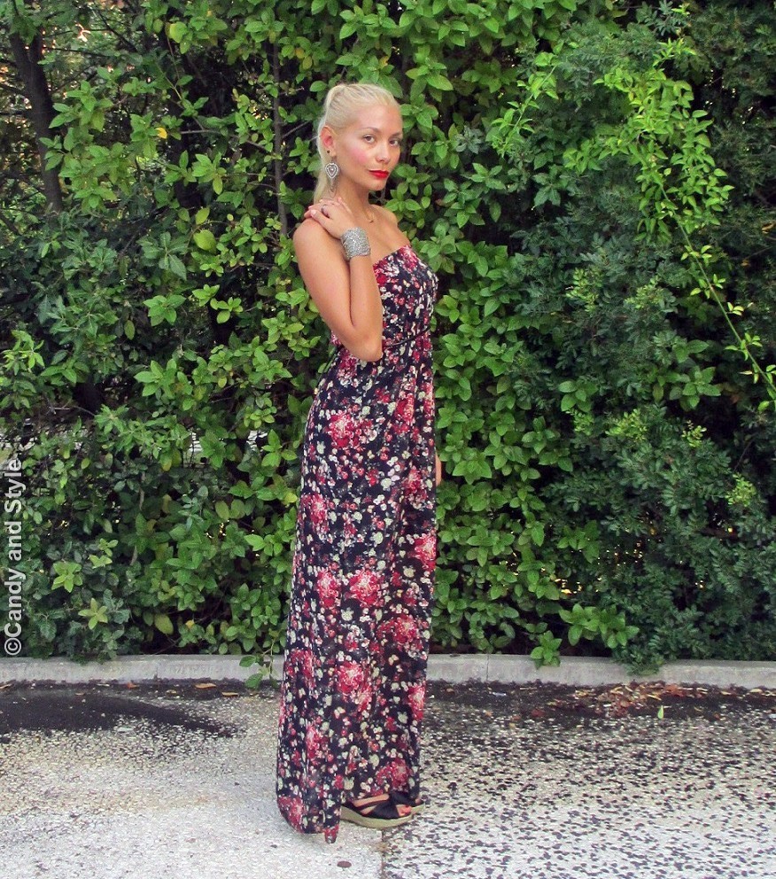 Summer Look Maxi Dress + Wedges Candy and Style