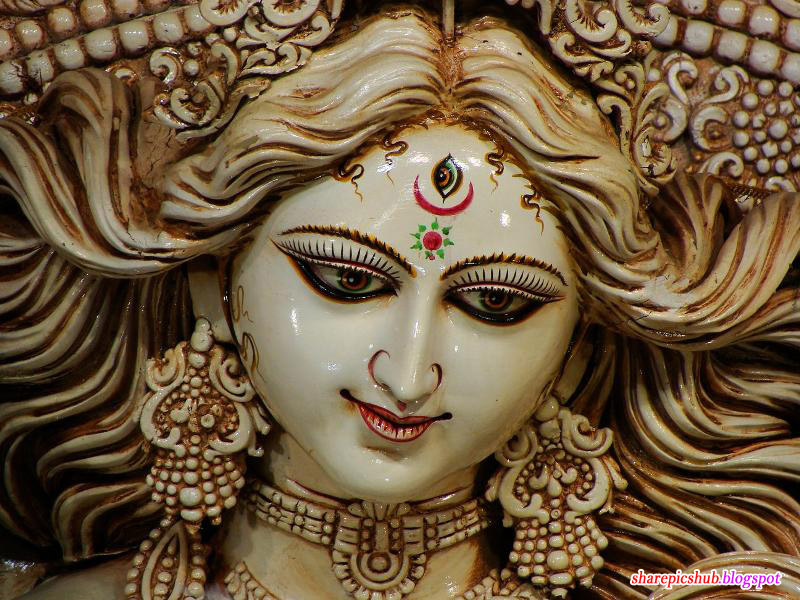 Maa Durga Navratri Wallpaper For Desktop | Maa Durga Face Beautiful  Wallpaper | Share Pics Hub