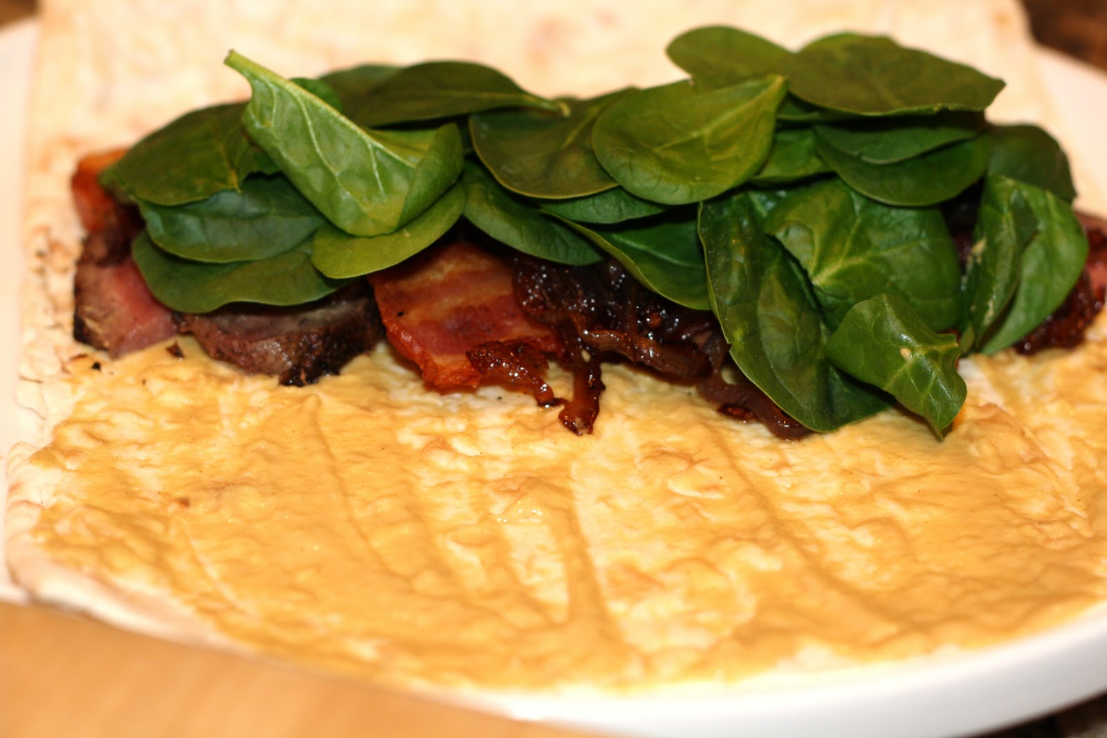 what's for dinner? steak sandwich wrap... 25 minutes