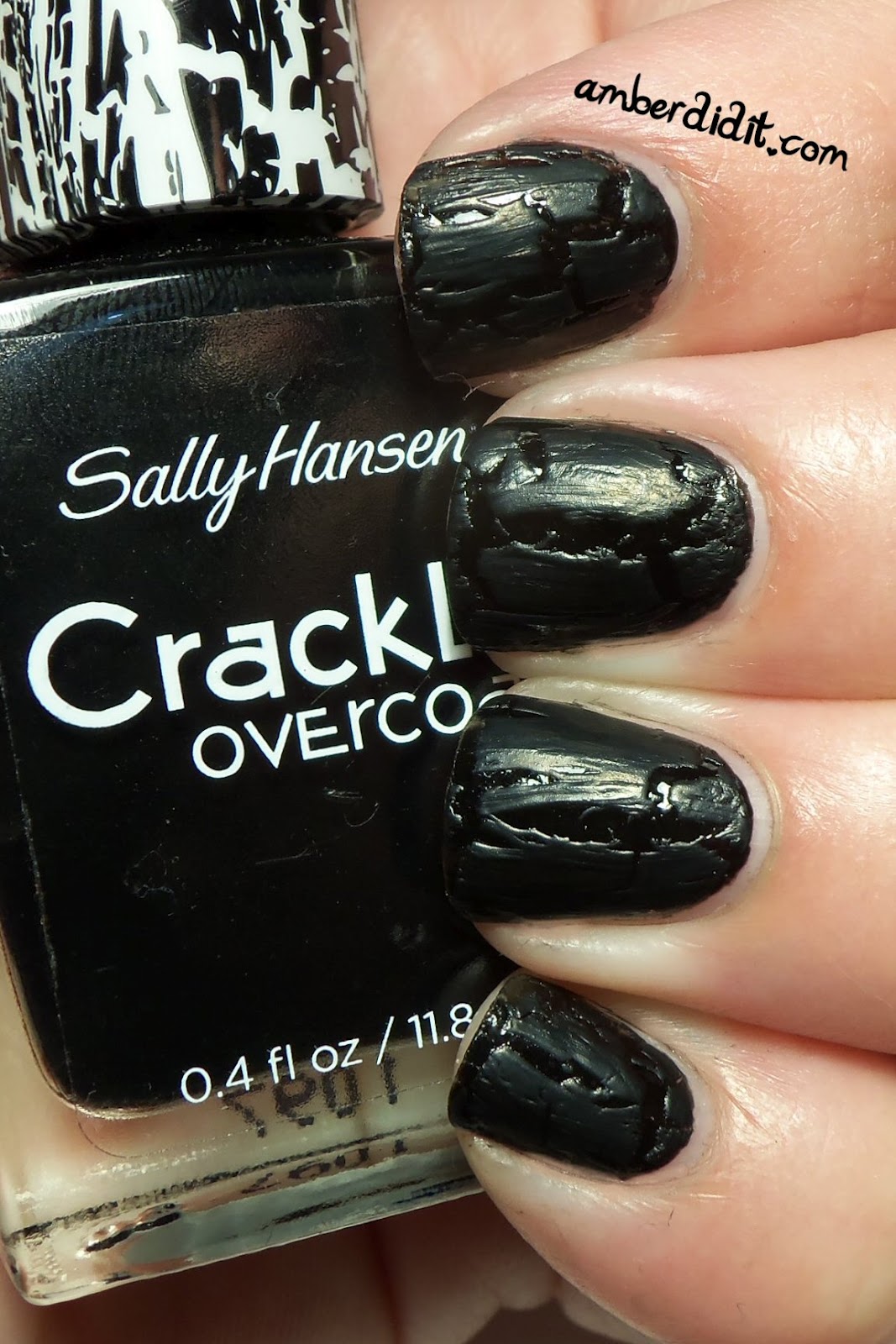 Amber Did It Black On Black Crackle Nail Fail