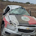 Comandante e cabo da PM ficam feridos em capotagem de viatura no interior da PB
