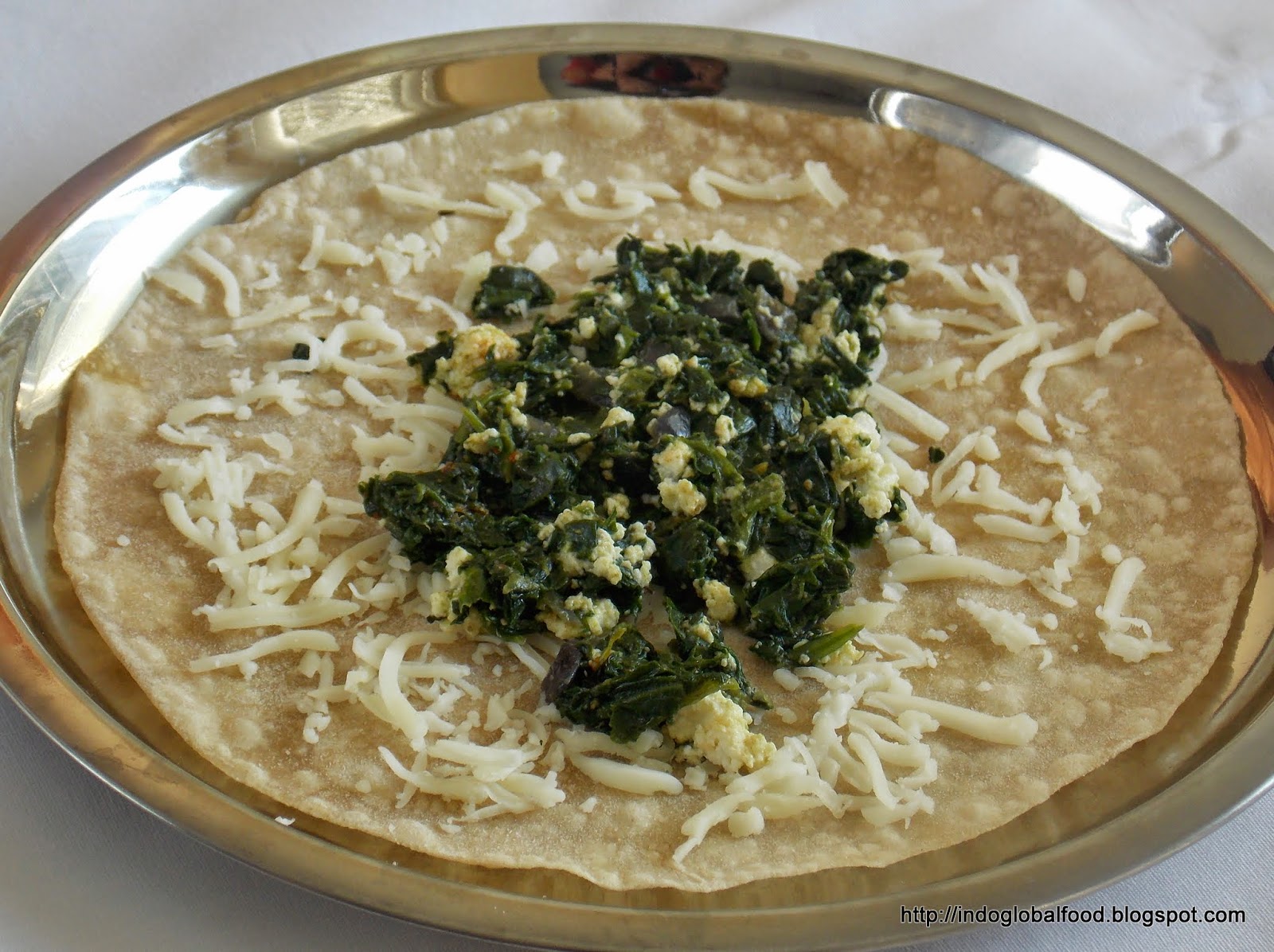 Spinach Paneer ( Cottage Cheese ) Wrap Recipe: How to make Spinach