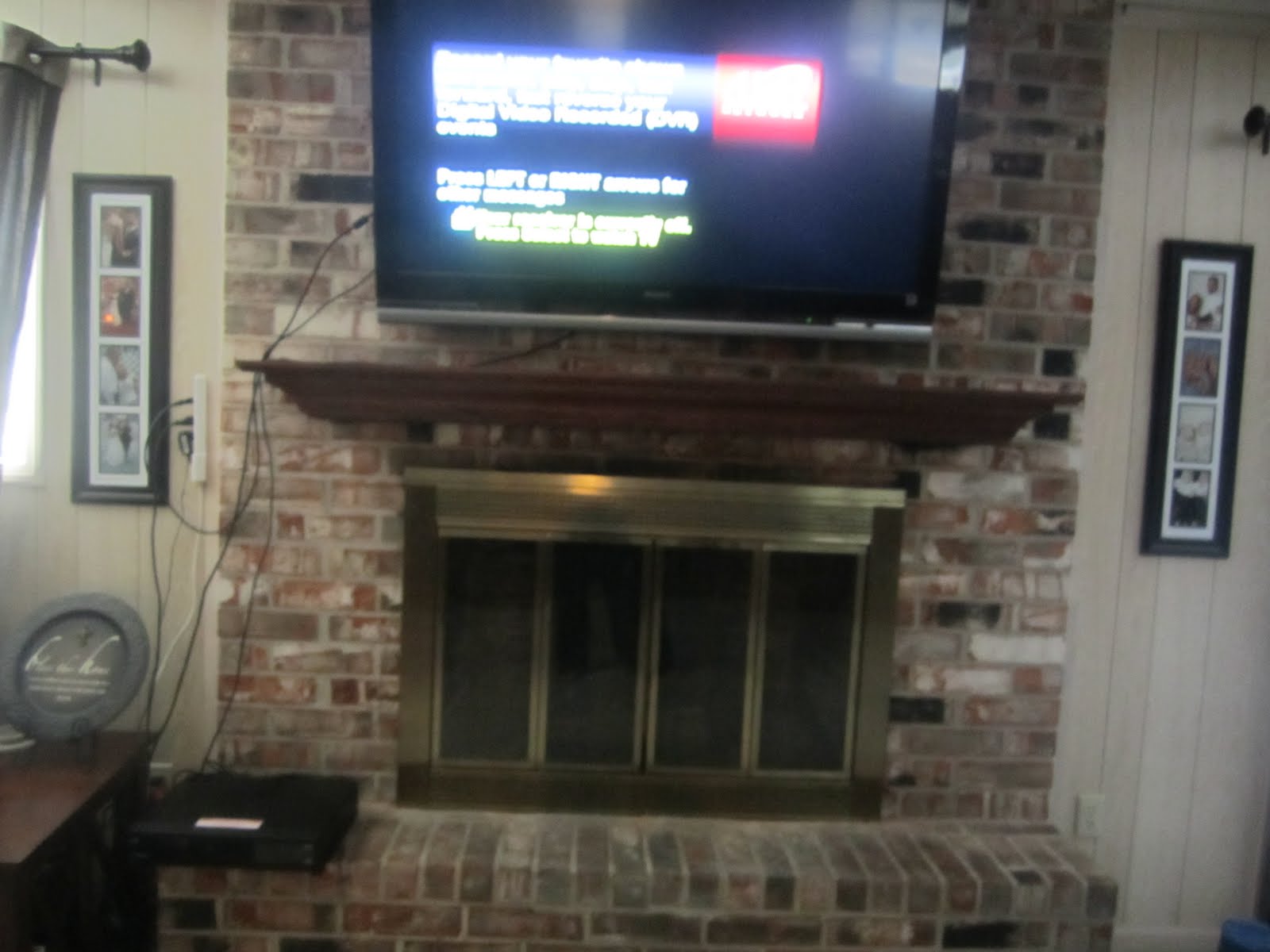 Mount Tv Brick Fireplace Hide Wires