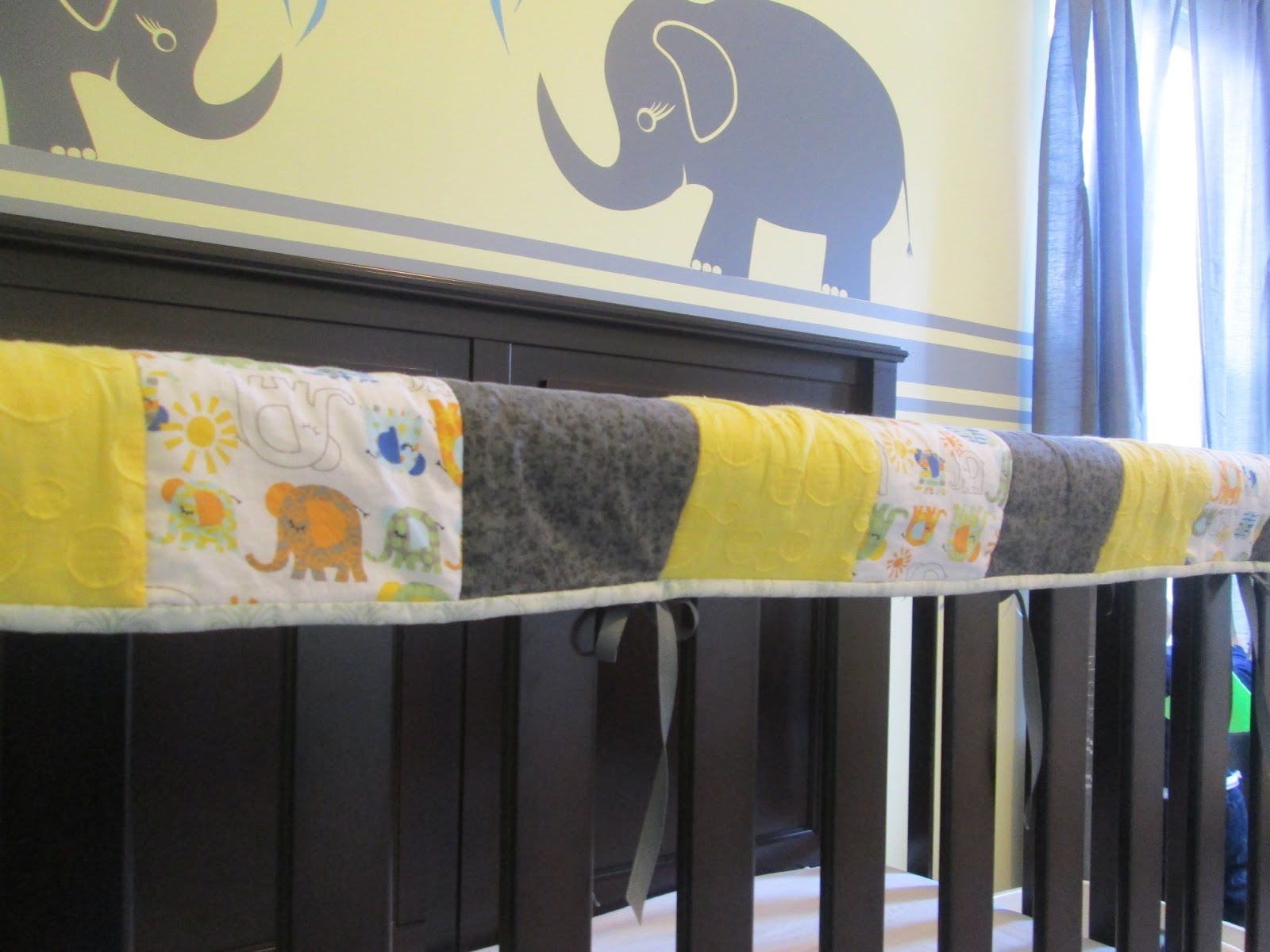 Half Square Triangle Baby Crib Rail Teething Bumper