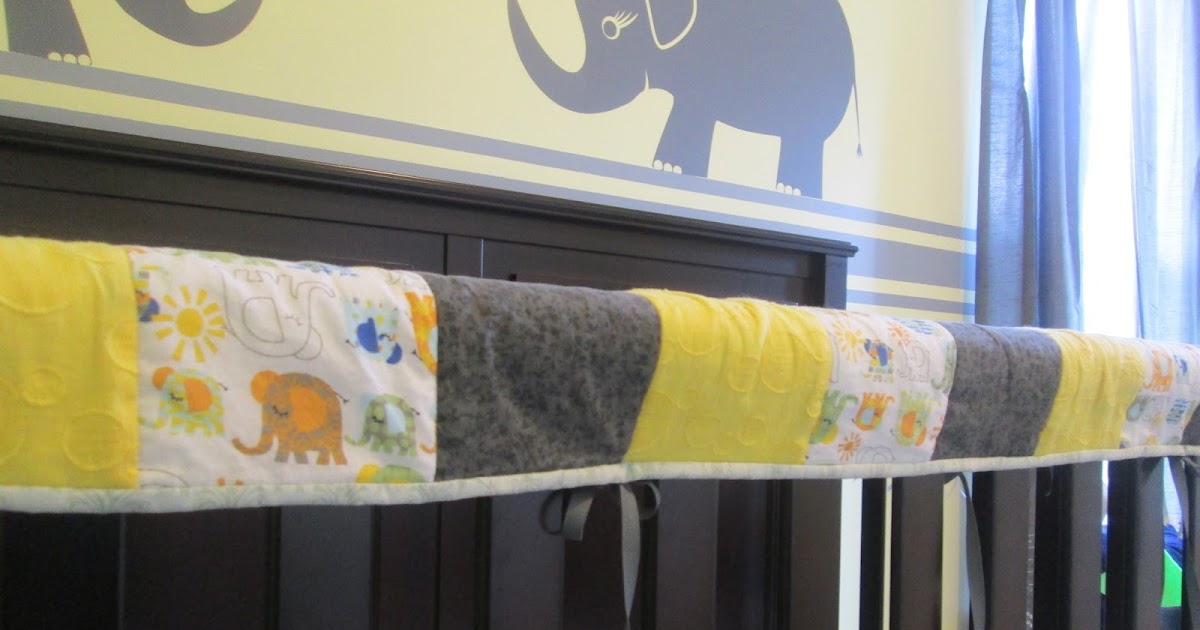 Half Square Triangle Baby Crib Rail Teething Bumper