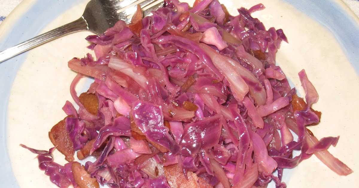 Cooking without a Net Red Cabbage and Bacon Braised in White Wine