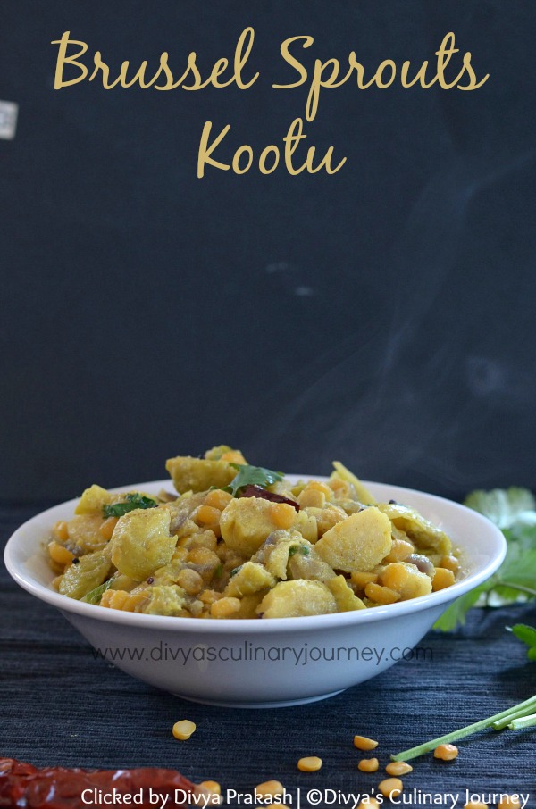 Brussel Sprouts Kootu recipe , South Indian recipes with Brussel Sprouts