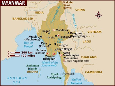 Myanmar Map Political Regional