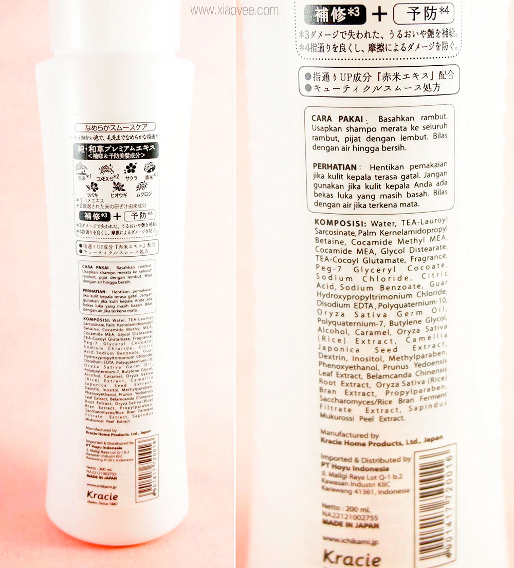 Kracie Ichikami Shampoo Review, Kracie Ichikami to repair and prevent damaged hair, Ichikami ingredients list