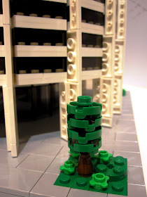 Lego model of Harry Seidler's Australia Square building.