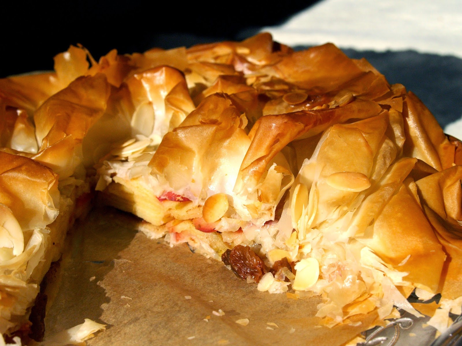 Gourmet Balance from homemade to Gourmet Apple pie with crispy filo