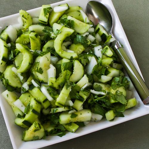 Asian Cucumber Salad with Cilantro and Vidalia Onions Kalyn's Kitchen