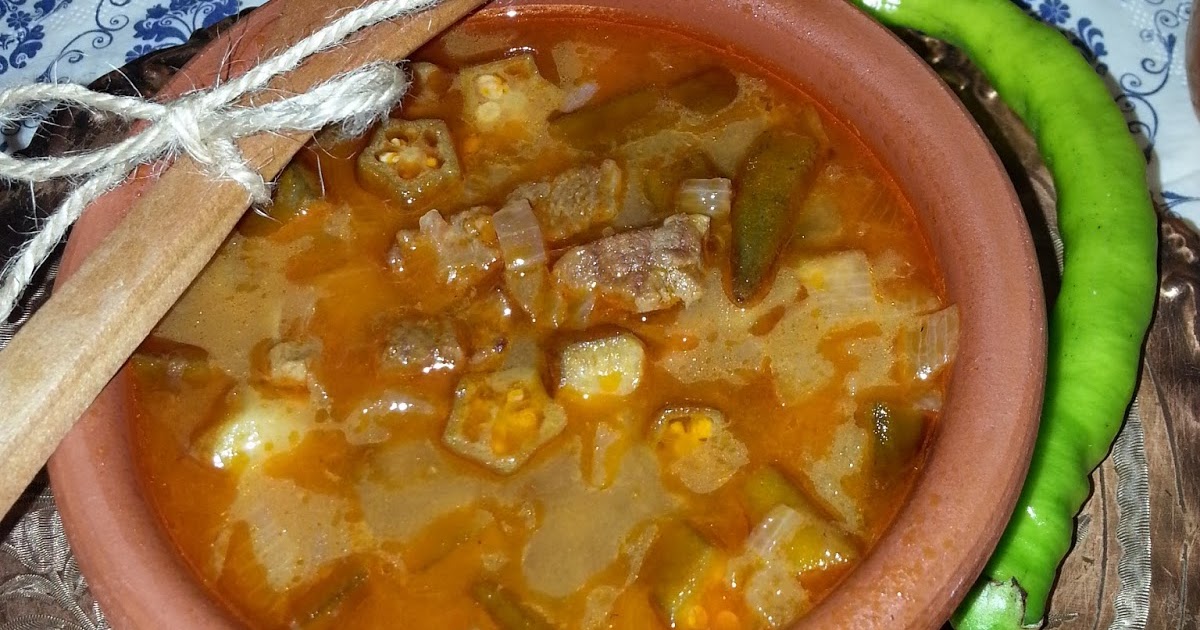 ALTINSIRMA KONYA YÖRESINDEN ETLİ BAMYA ÇORBASI