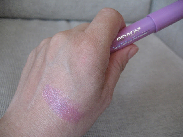 Swatch without flash: Revlon Just Bitten Kissable Balm Stain in #10 Darling Cherie 