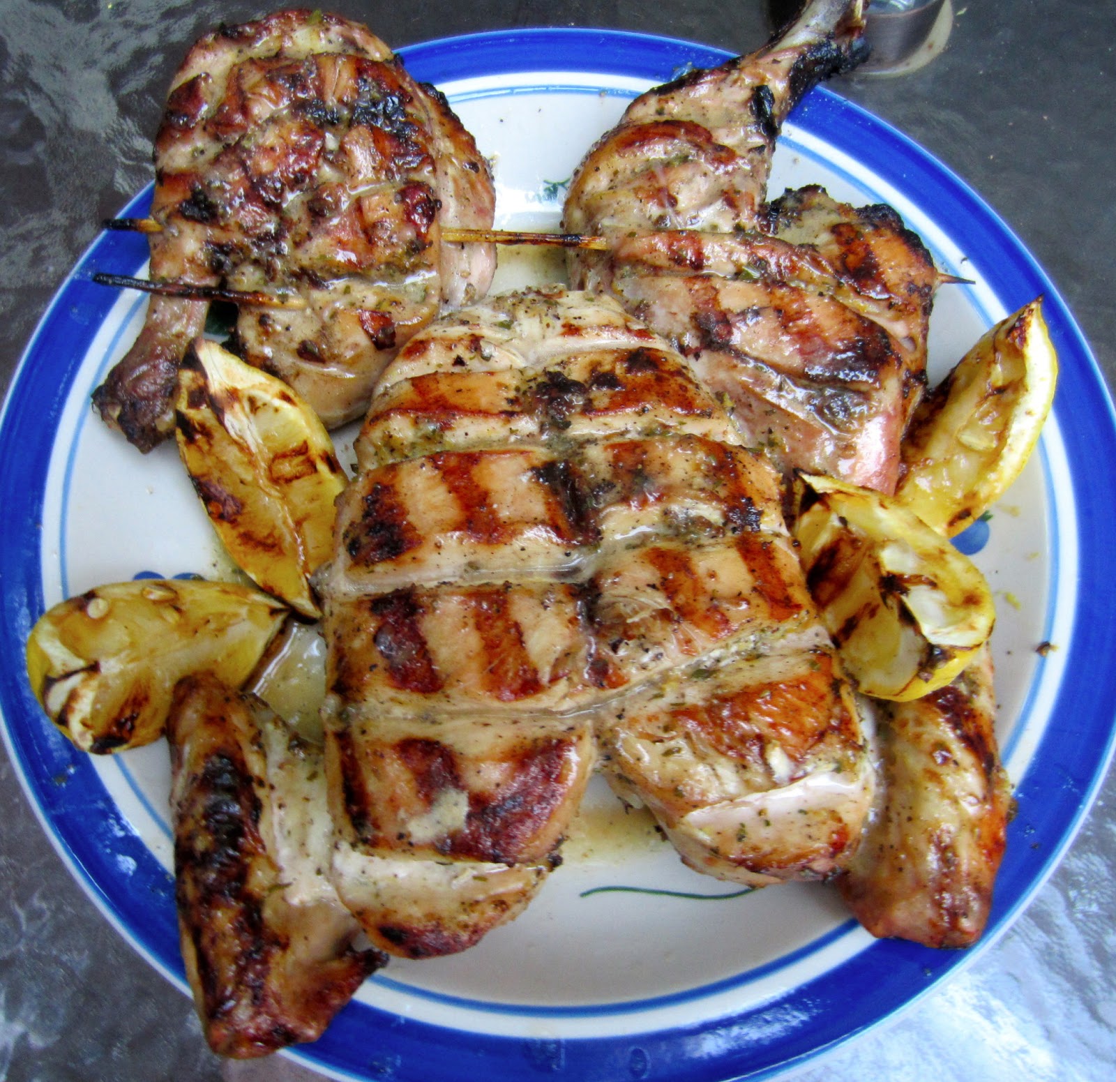 Sunday, recipes for two Recipe Grilled Whole Chicken with Lemon