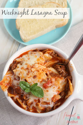 Enjoy all the gooey, cheesy goodness of a homemade lasagna in just 30 minutes with this easy to make Weeknight Lasagna Soup.