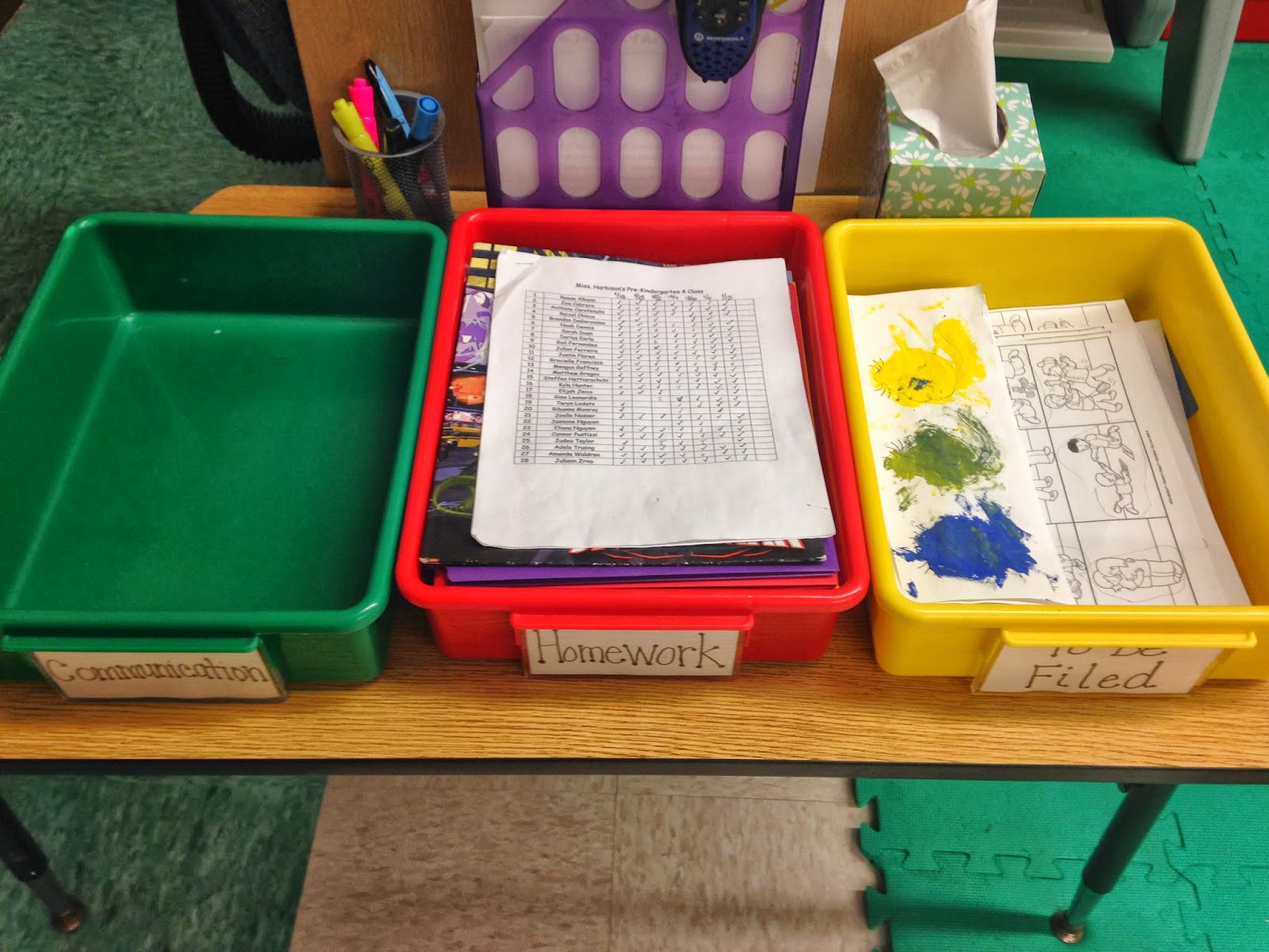 List of classroom items image