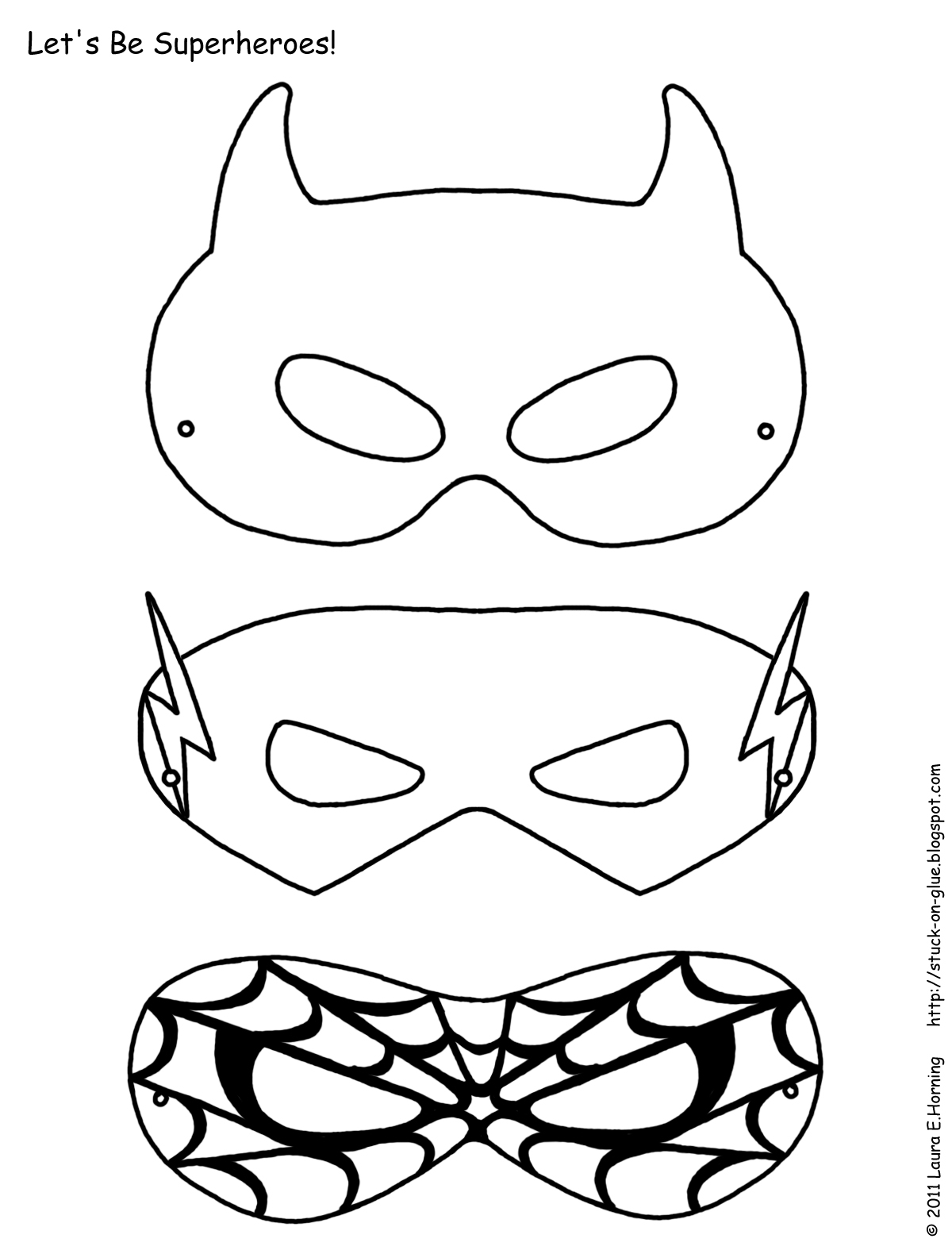 Superhero Mask Templates