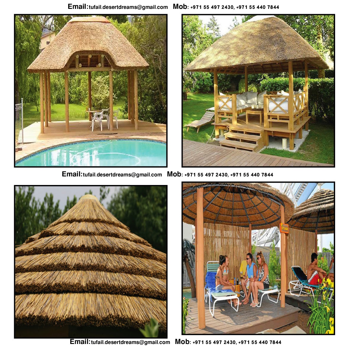 Wooden Roof & Thatched Roof Gazebo Creative Living enjoyment at