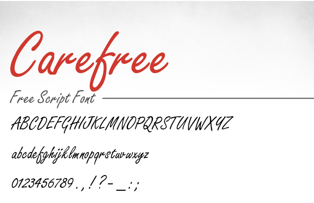 35 Font Script untuk Desain grafis - Carefree Font