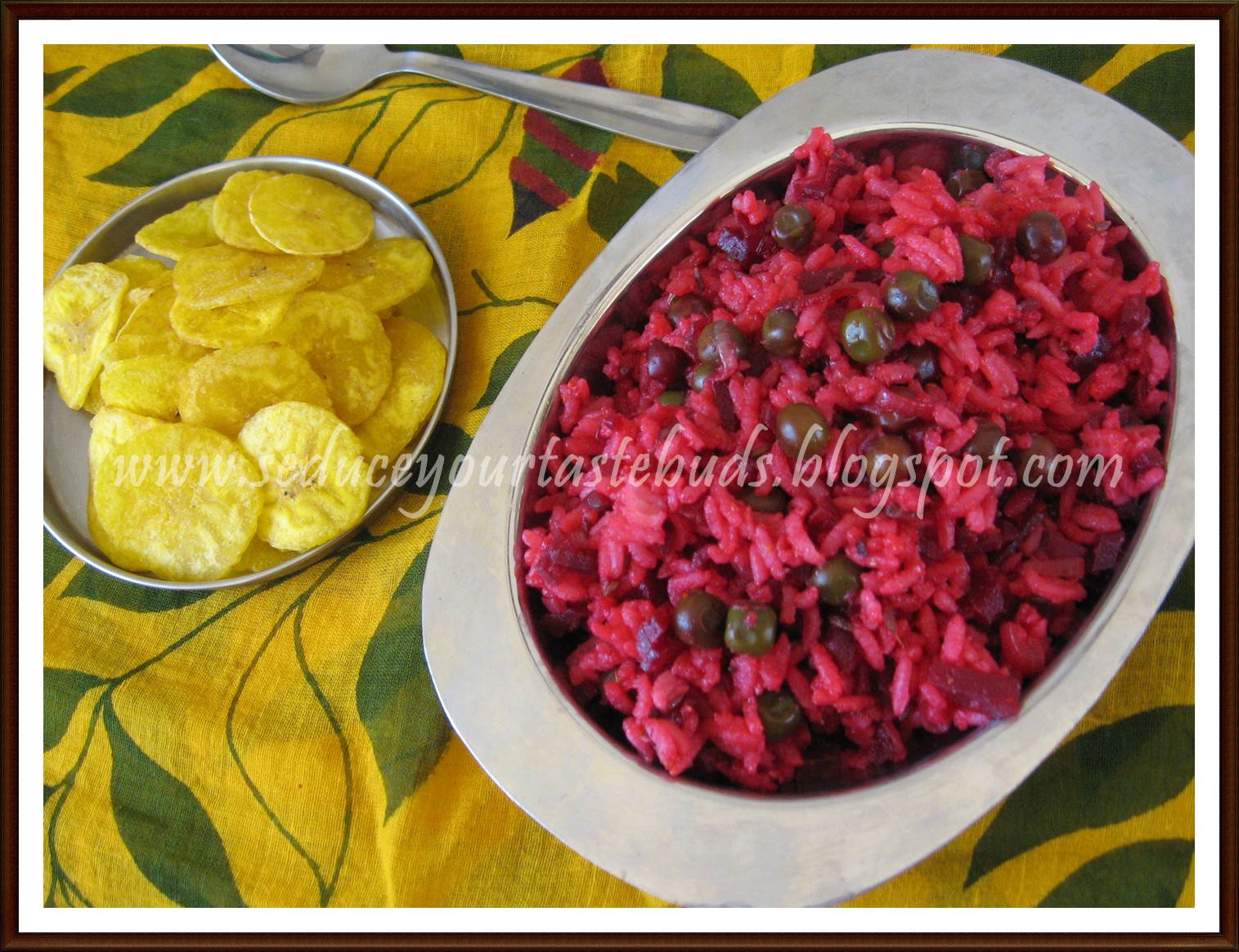 Simple Beetroot Peas Rice Kid's Lunch Box Recipe Seduce Your Tastebuds...
