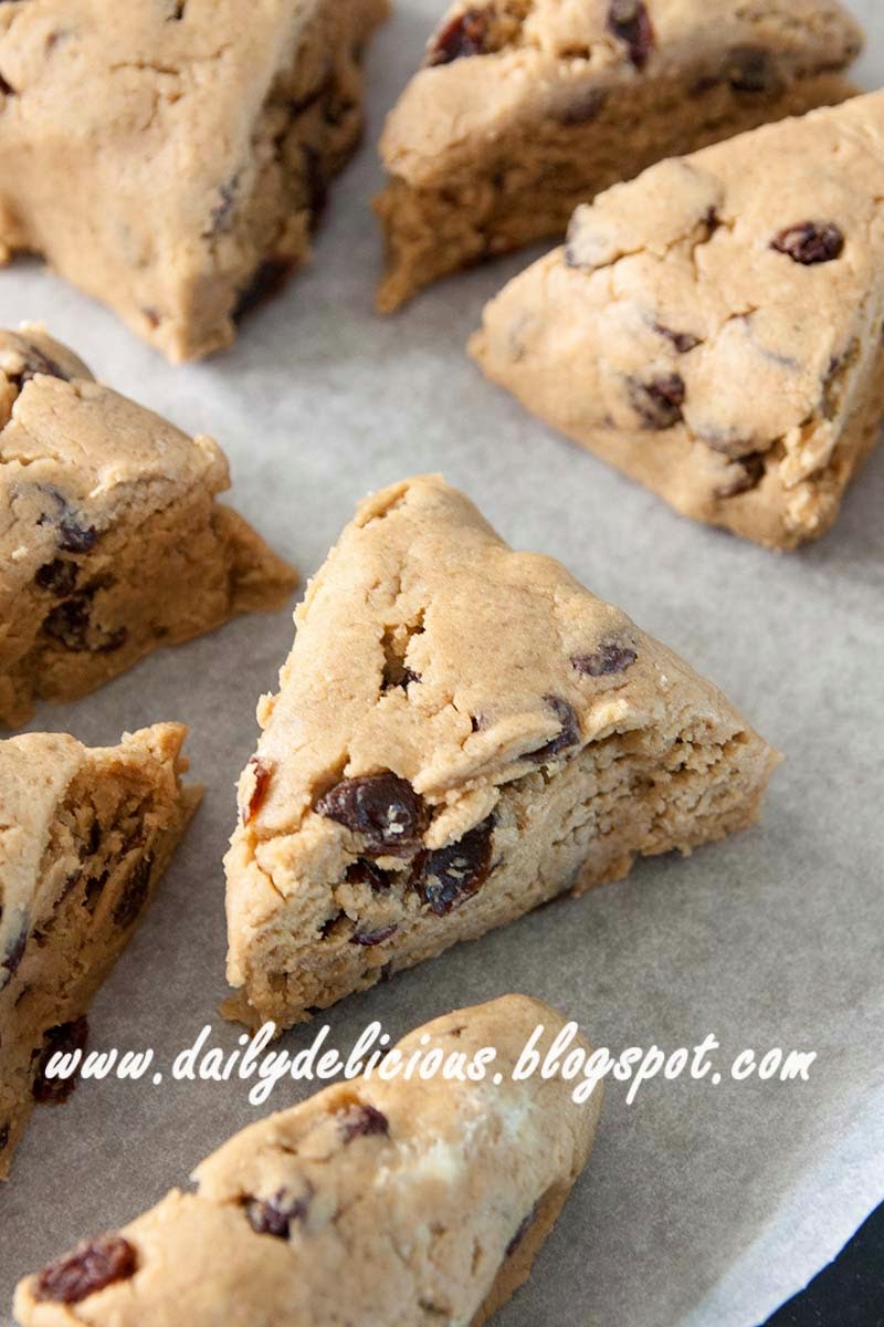 dailydelicious Good for you scones Rice bran flour raisin scones